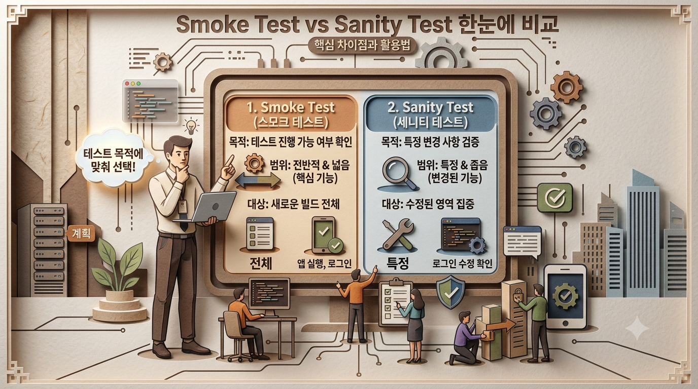 Smoke Test와 Sanity Test 차이점