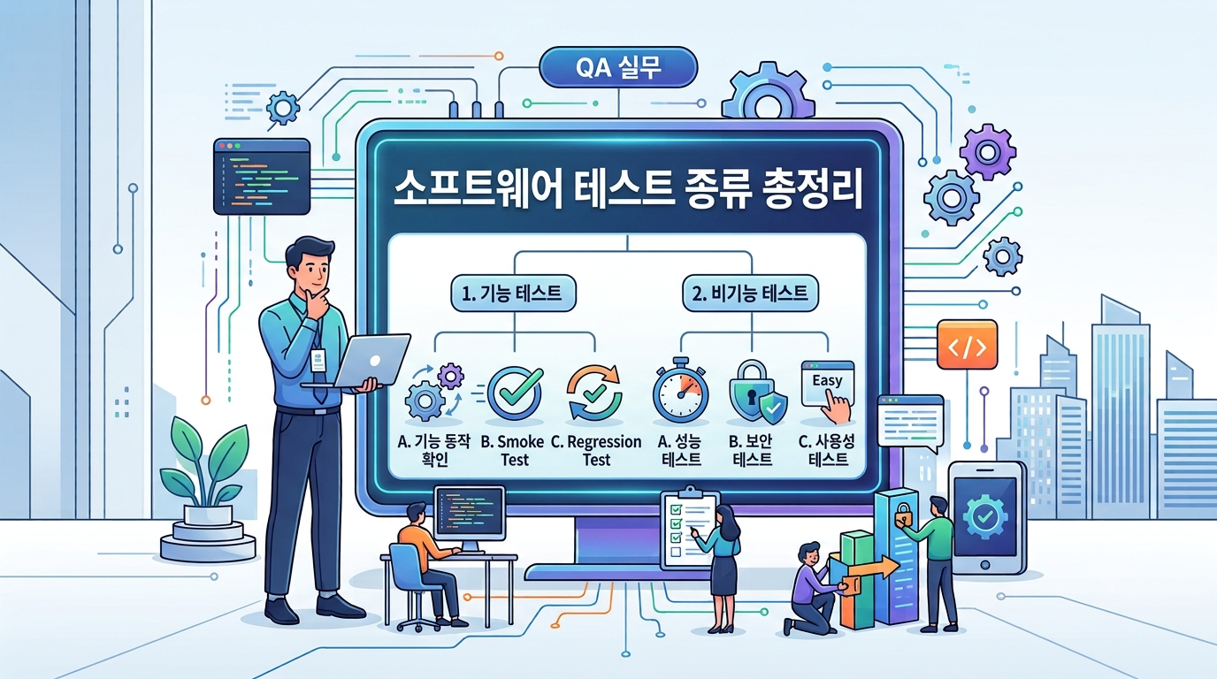 소프트웨어 테스트 종류 총정리, QA 초보자가 알아야 할 테스트 방법