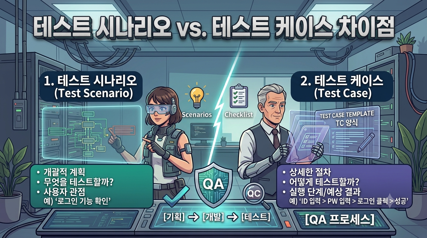 테스트 시나리오와 테스트 케이스 차이점